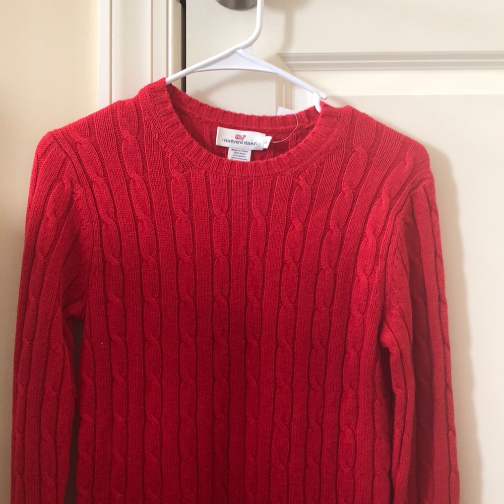 Vineyard vines red cashmere sweater